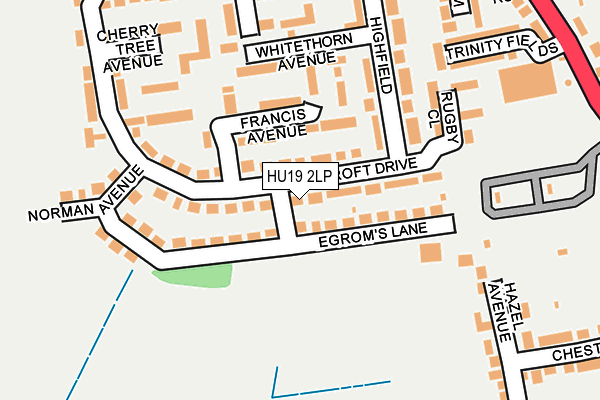 HU19 2LP map - OS OpenMap – Local (Ordnance Survey)