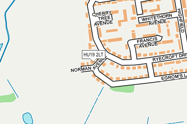 HU19 2LT map - OS OpenMap – Local (Ordnance Survey)