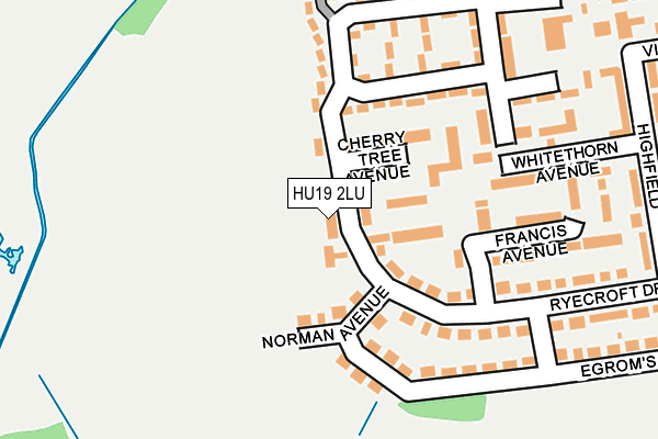 HU19 2LU map - OS OpenMap – Local (Ordnance Survey)