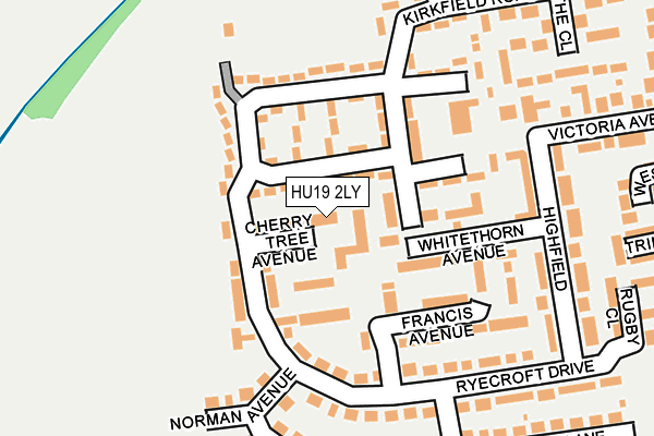 HU19 2LY map - OS OpenMap – Local (Ordnance Survey)