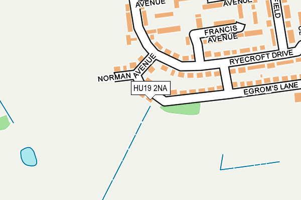 HU19 2NA map - OS OpenMap – Local (Ordnance Survey)