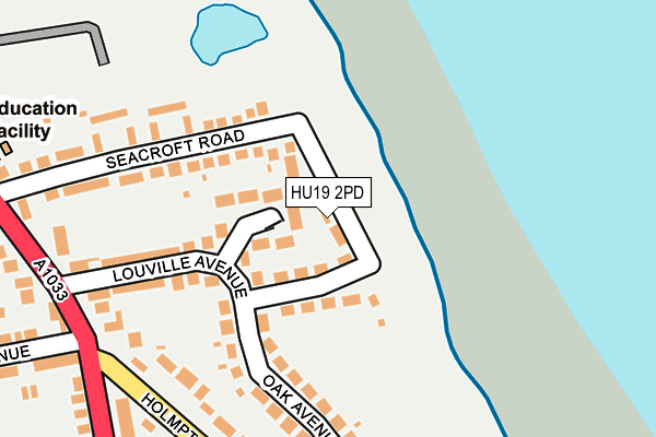 HU19 2PD map - OS OpenMap – Local (Ordnance Survey)