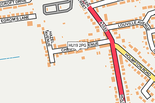 HU19 2PG map - OS OpenMap – Local (Ordnance Survey)