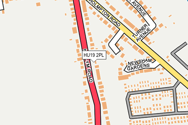 HU19 2PL map - OS OpenMap – Local (Ordnance Survey)