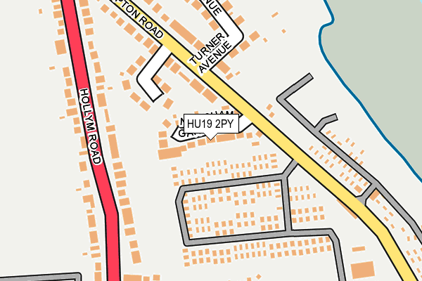 HU19 2PY map - OS OpenMap – Local (Ordnance Survey)