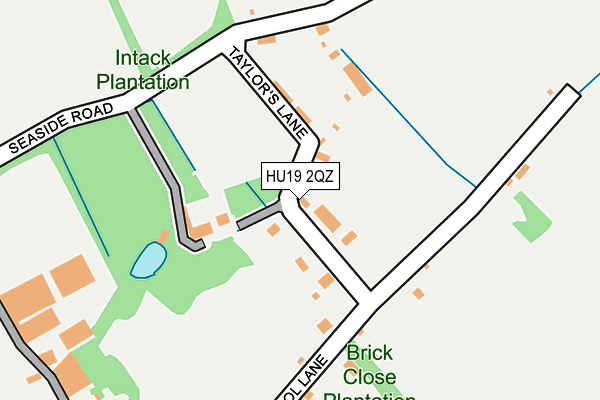 HU19 2QZ map - OS OpenMap – Local (Ordnance Survey)