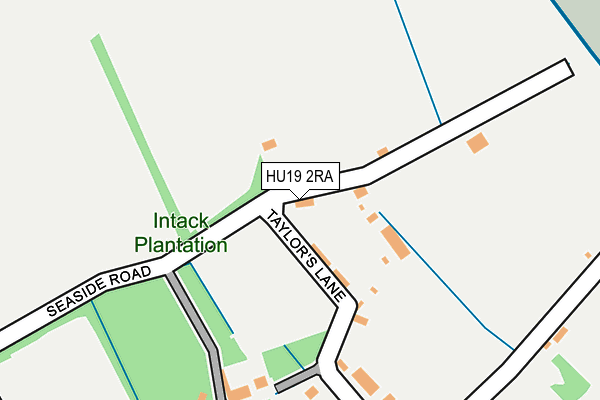 HU19 2RA map - OS OpenMap – Local (Ordnance Survey)