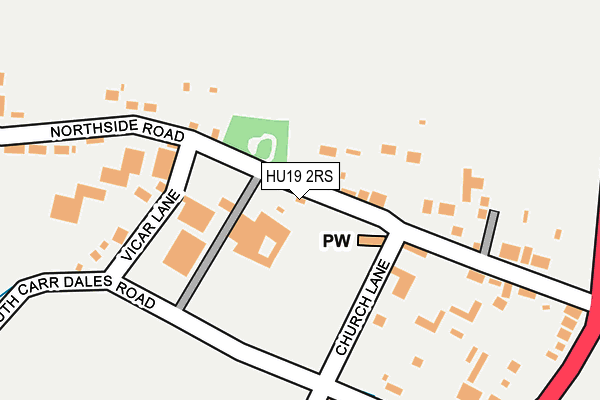 HU19 2RS map - OS OpenMap – Local (Ordnance Survey)