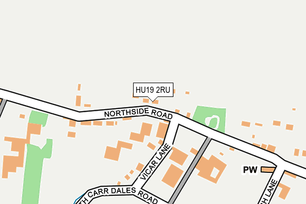 HU19 2RU map - OS OpenMap – Local (Ordnance Survey)