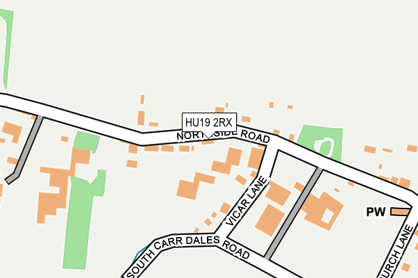 HU19 2RX map - OS OpenMap – Local (Ordnance Survey)