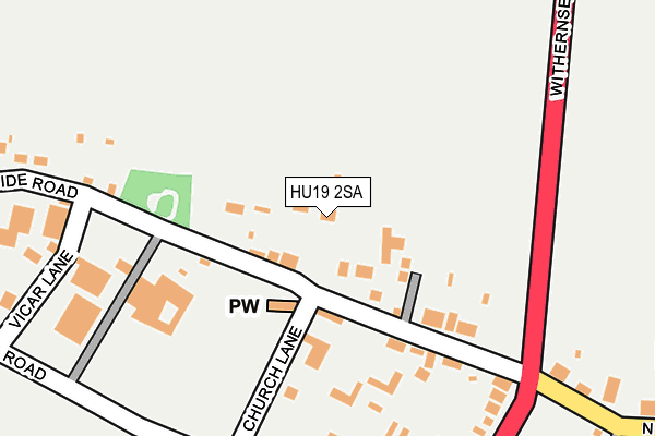 HU19 2SA map - OS OpenMap – Local (Ordnance Survey)