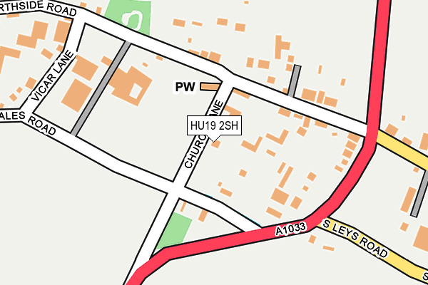 HU19 2SH map - OS OpenMap – Local (Ordnance Survey)