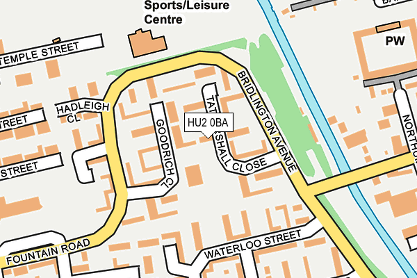 HU2 0BA map - OS OpenMap – Local (Ordnance Survey)