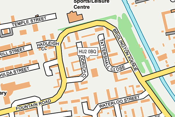HU2 0BQ map - OS OpenMap – Local (Ordnance Survey)