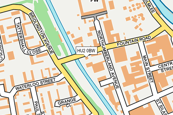 HU2 0BW map - OS OpenMap – Local (Ordnance Survey)