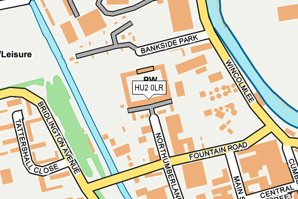 HU2 0LR map - OS OpenMap – Local (Ordnance Survey)