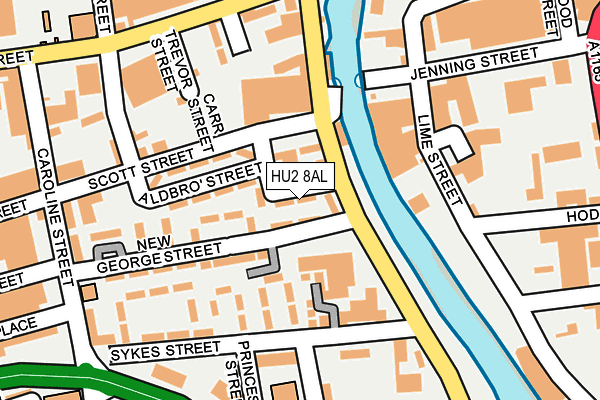 HU2 8AL map - OS OpenMap – Local (Ordnance Survey)