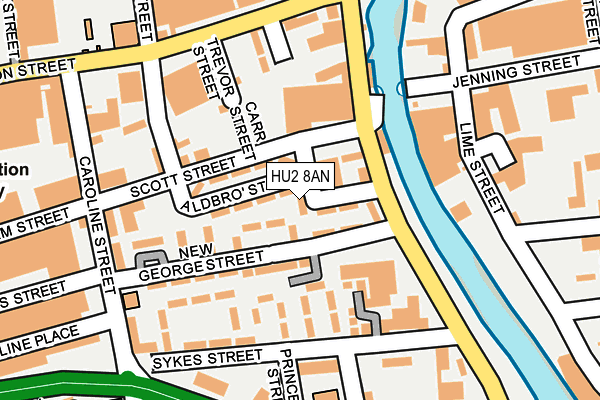 HU2 8AN map - OS OpenMap – Local (Ordnance Survey)