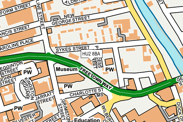 HU2 8BA map - OS OpenMap – Local (Ordnance Survey)