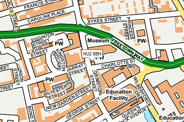 HU2 8BH map - OS OpenMap – Local (Ordnance Survey)