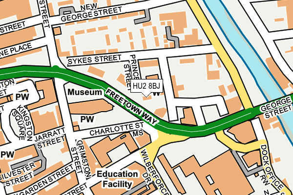 HU2 8BJ map - OS OpenMap – Local (Ordnance Survey)