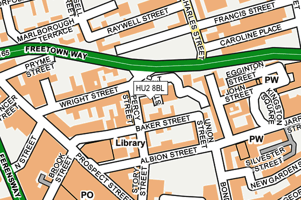 HU2 8BL map - OS OpenMap – Local (Ordnance Survey)