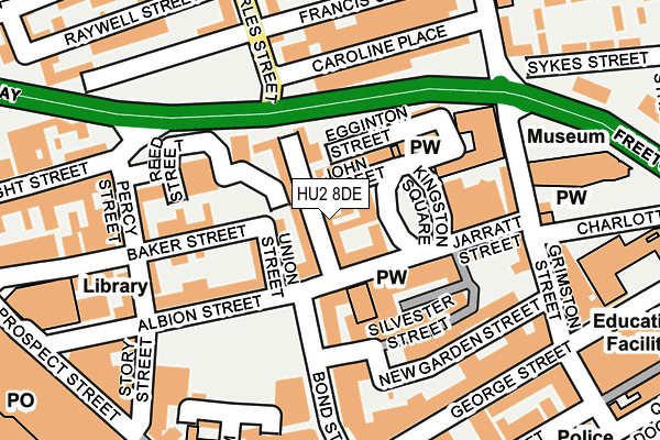 HU2 8DE map - OS OpenMap – Local (Ordnance Survey)