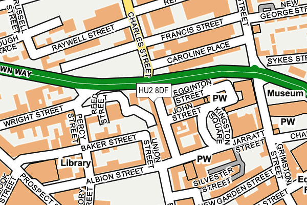 HU2 8DF map - OS OpenMap – Local (Ordnance Survey)