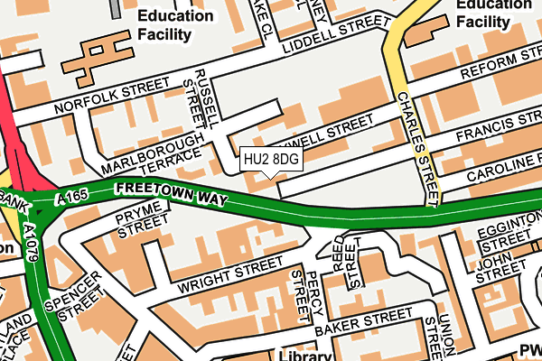 HU2 8DG map - OS OpenMap – Local (Ordnance Survey)