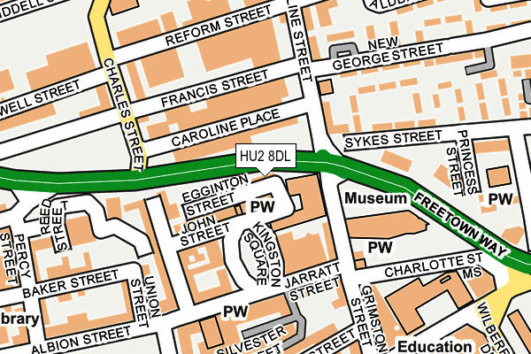 HU2 8DL map - OS OpenMap – Local (Ordnance Survey)