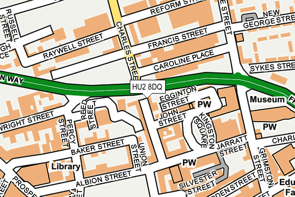 HU2 8DQ map - OS OpenMap – Local (Ordnance Survey)