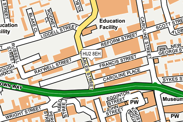 HU2 8EH map - OS OpenMap – Local (Ordnance Survey)