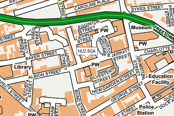 HU2 8GA map - OS OpenMap – Local (Ordnance Survey)