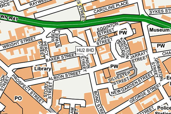 HU2 8HD map - OS OpenMap – Local (Ordnance Survey)