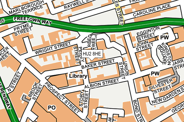 HU2 8HE map - OS OpenMap – Local (Ordnance Survey)