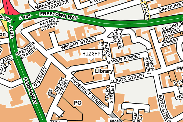 HU2 8HP map - OS OpenMap – Local (Ordnance Survey)