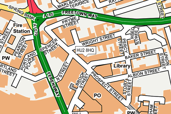 HU2 8HQ map - OS OpenMap – Local (Ordnance Survey)