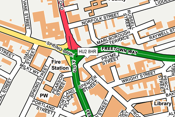 HU2 8HR map - OS OpenMap – Local (Ordnance Survey)