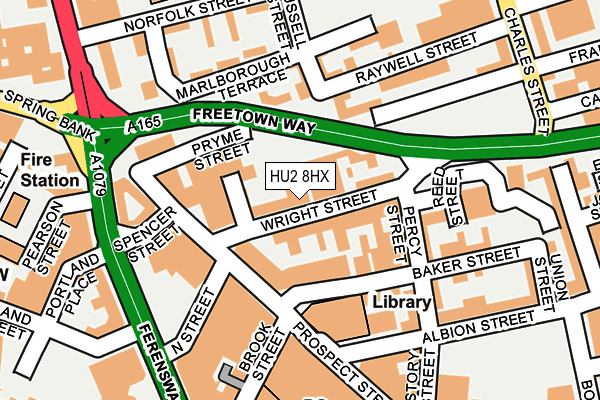 HU2 8HX map - OS OpenMap – Local (Ordnance Survey)