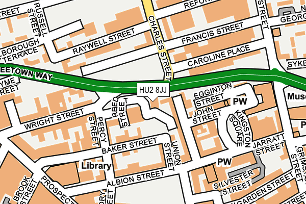 HU2 8JJ map - OS OpenMap – Local (Ordnance Survey)