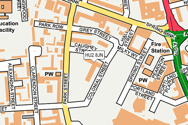 HU2 8JN map - OS OpenMap – Local (Ordnance Survey)