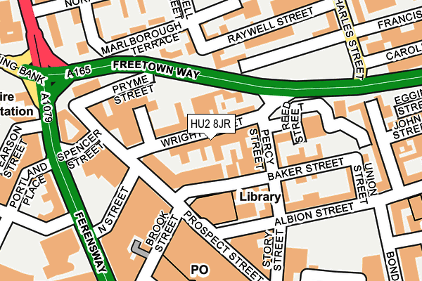 HU2 8JR map - OS OpenMap – Local (Ordnance Survey)