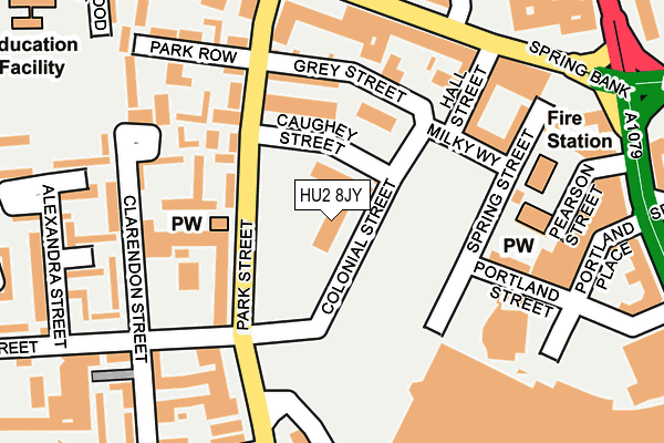 HU2 8JY map - OS OpenMap – Local (Ordnance Survey)