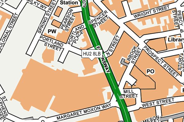 HU2 8LB map - OS OpenMap – Local (Ordnance Survey)