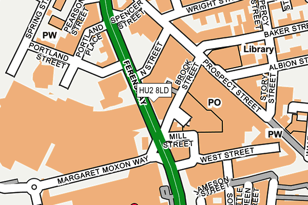 HU2 8LD map - OS OpenMap – Local (Ordnance Survey)