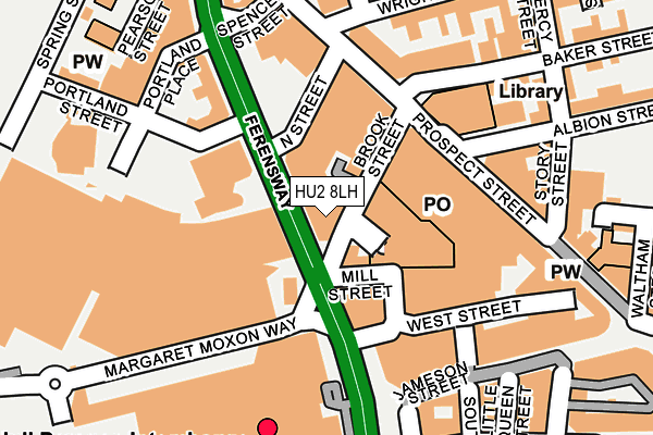 HU2 8LH map - OS OpenMap – Local (Ordnance Survey)