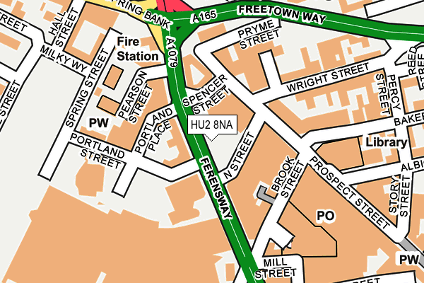 HU2 8NA map - OS OpenMap – Local (Ordnance Survey)