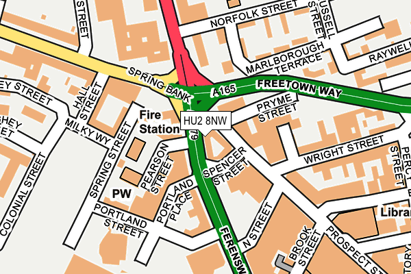 HU2 8NW map - OS OpenMap – Local (Ordnance Survey)