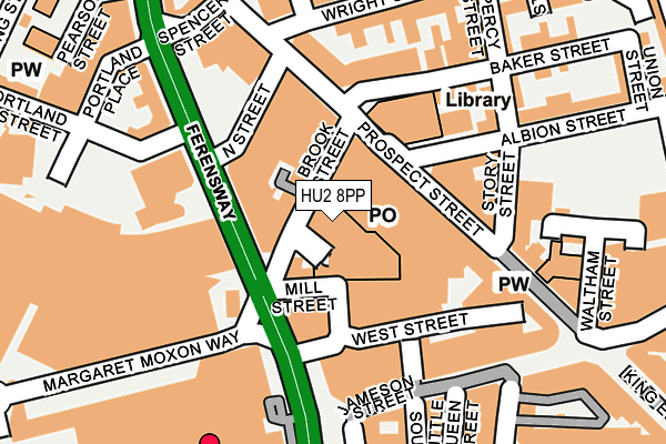 HU2 8PP map - OS OpenMap – Local (Ordnance Survey)