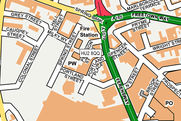 HU2 8QQ map - OS OpenMap – Local (Ordnance Survey)